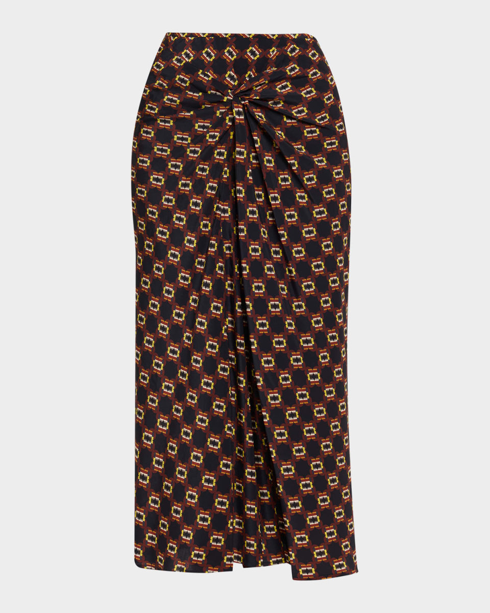 Smila Silk Midi Skirt